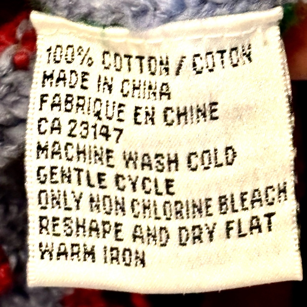 Vintage Colorful Heart Patchwork Valentine Cardigan Hand Knit Sweater Chunky PSm - Picture 7 of 7